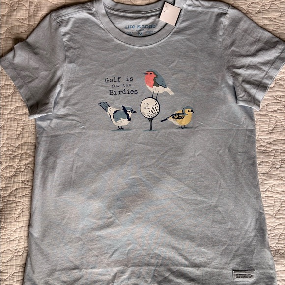 Golf is for the Birdies Crusher Tee by Life is Good—Light Blue - Picture 2 of 5